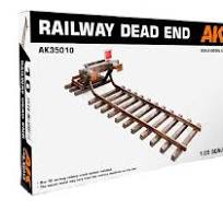 AKI 1/35 Railway Dead End 7.5" Long Track Section w/Buffer Stop