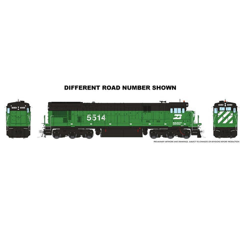 RAPIDO HO GE C30-7, ESU LokSound DCC Sound, Burlington Northern #5546