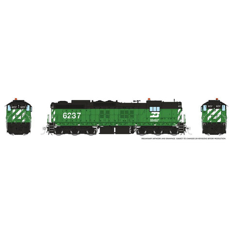 RAPIDO HO EMD SD9 (DCC and Sound) Burlington Northern (BN) 6237