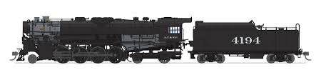 BROADWAY LIMITED HO ATSF 2-8-4 Berkshire, T1a #4195, 4-axle Tender, Disk Main Driver, Paragon4 Sound/DC/DCC, Smoke