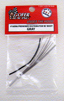 GOFER 1/24-1/25 Gray Prewired Distributor w/Aluminum Plug & Boot