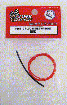 GOFER 1/24-1/25 Red Plug Wire 2ft. w/Boot