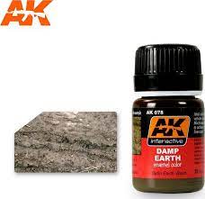 AKI Damp Earth Satin Wash Enamel Paint 35ml Bottle