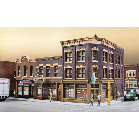 WALTHERS HO Merchant's Row V Kit