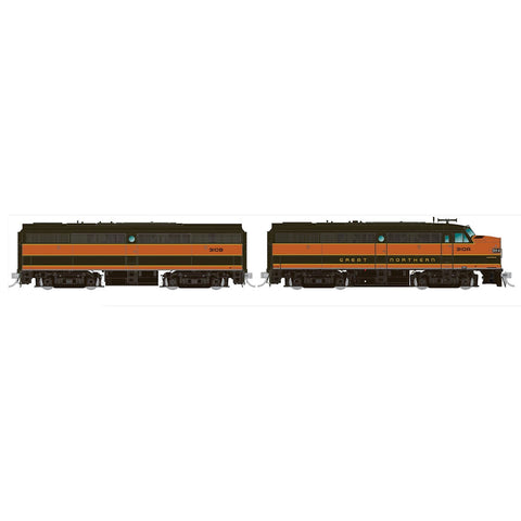 RAPIDO HO ALCo FA-1 + FB-1 w/DCC/Sound: Great Northern: #310A + #310B