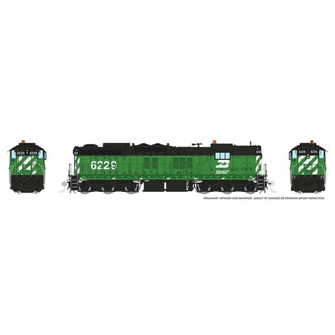 RAPIDO HO EMD SD9 (DCC and Sound) Burlington Northern (BN) 6229