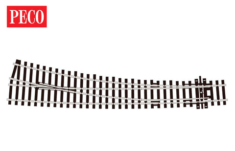 PECO HO Code 100 Double Radius Curved RH Turnout