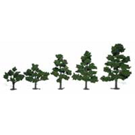 WOODLAND SCENICS Ready-Made Tree Deciduous 3"-7" (6)