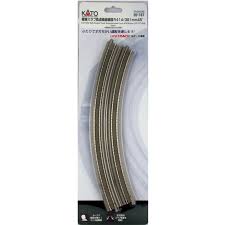 KATO N Unitrack Concrete Slab Superelevated Curve Double Track, 45 Degrees