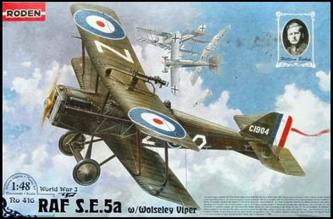RODEN 1/48 Se5a RAF BiPlane Fighter w/Wolseley Viper Engine