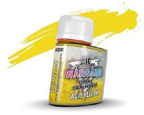 AKI Wargame Liquid Pigment: Acid Yellow Enamel 35ml Bottle