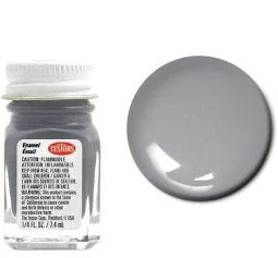 TESTORS 1/4oz. Bottle Finishing Enamel Flat Steel
