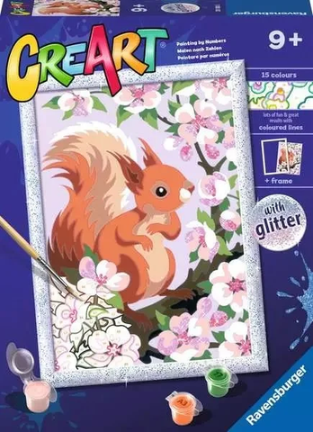 CREART Spring Squirrel Paint by Numbers Kit 7X10