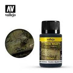 VALLEJO 	40ml Bottle Black Thick Mud Weathering Effect