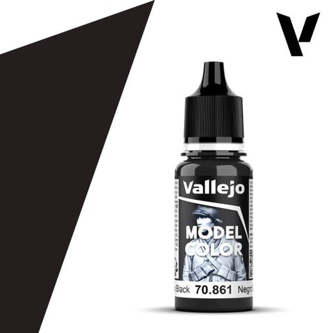 VALLEJO 17ml Bottle Glossy Black Model Color