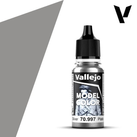 VALLEJO 17ml Bottle Silver Model Color