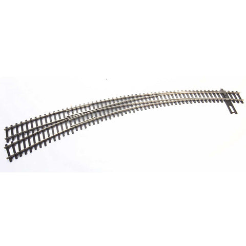 WALTHERS HO Code 83 Nickel Silver DCC-Friendly Curved Turnout - 20 and 24" Radii -- Left Hand