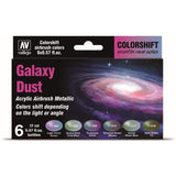 VALLEJO  Galaxy Dust Metallic Color Shift Paint Set (6 Colors)