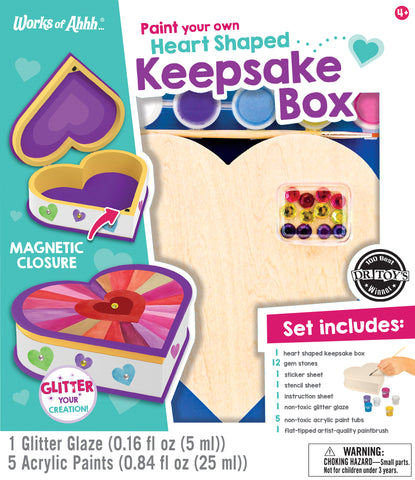 Classic Wood Paint Kit - Heart Shaped Box
