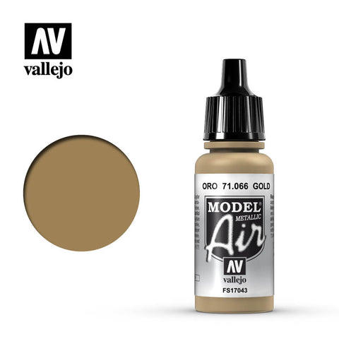 VALLEJO 17ml Bottle Metallic Gold Model Air