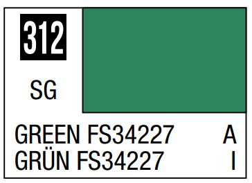 10ml Lacquer Based Semi-Gloss Green FS34227