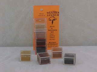1/2oz Weathering Powder Set (4) Light Rust, Medium Rust, Dark Rust, Soot Black