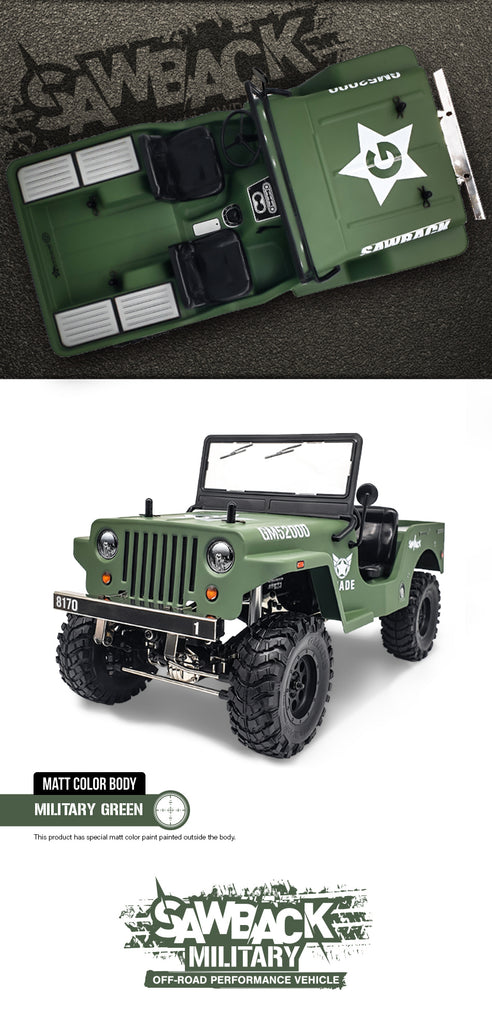GMADE 1/10 MILITARY SAWBACK 4 LS 4WD BRUSHED RTR – Tammies Hobbies