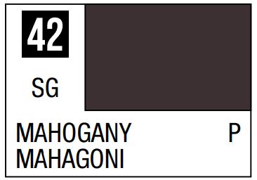 MR HOBBY 10ml Lacquer Based Semi-Gloss Mahogany