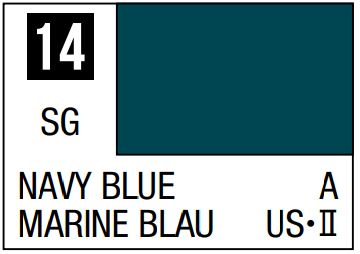 MR HOBBY 10ml Lacquer Based Semi-Gloss Navy Blue
