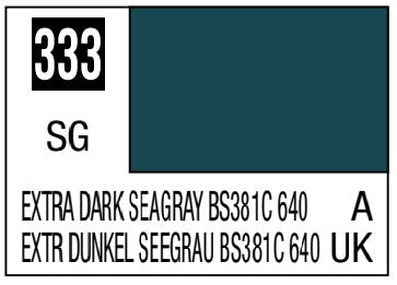 MR HOBBY 10ml Lacquer Based Semi-Gloss Extra Dark Sea Gray BS381C/640