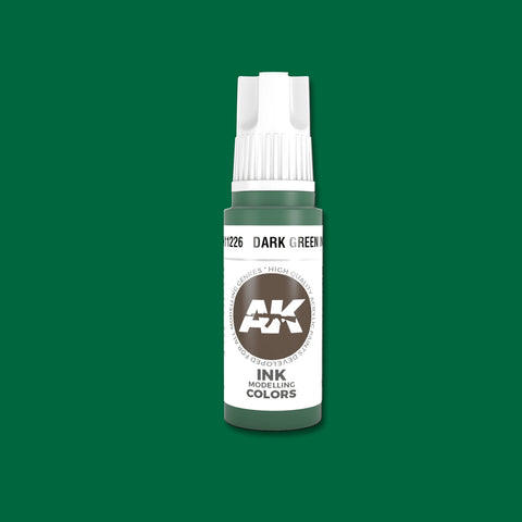 AKI Dark Green Ink 3G Acrylic Paint 17ml Bottle