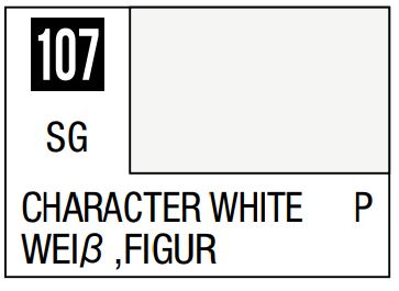 MR HOBBY  10ml Lacquer Based Semi-Gloss Character White