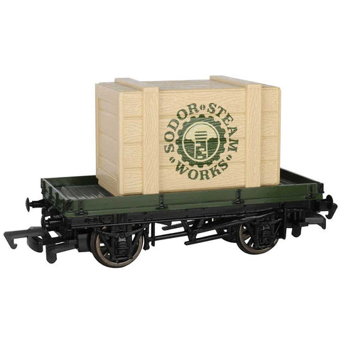 BACHMANN HO Plank Wagon With Sodor Steam Works Crate