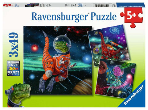 3x-49-PIECE Dinosaurs in Space PUZZLE
