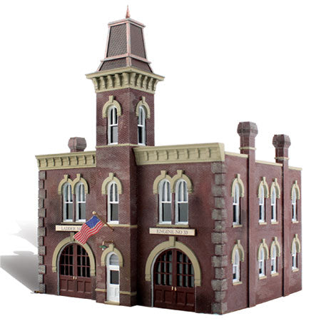 WOODLAND SCENICS N Firehouse Built Ready Lighted