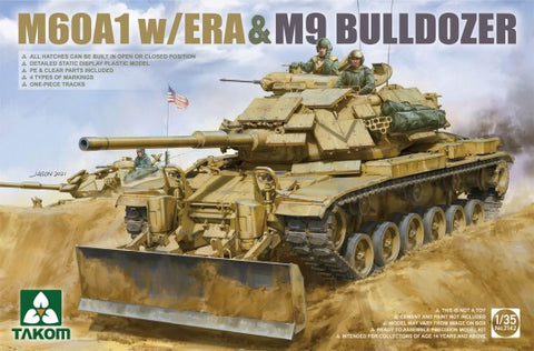 TAKOM 1/35 M60A1 Tank w/ERA & M9 Bulldozer