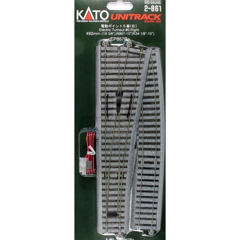 KATO HO UniTrack #6 Remote Right-Hand Turnout