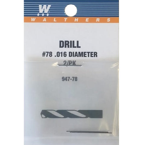 WALTHERS Drill Bit - pkg(2) -- #78 - .016" Diameter