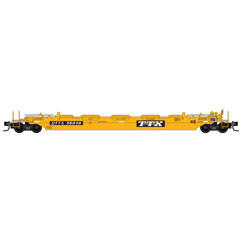 MICRO TRAINS Z Gunderson Husky Stack Well Car TTX 56848 (yellow, black)