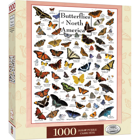 1000-PIECE Butterflies of North America PUZZLE