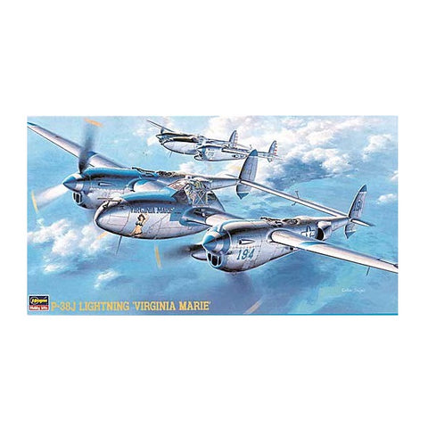 HASEGAWA 1/48 P38J Lightning Aircraft