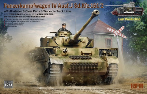 RYE FIELD 1/35 German PzKpfw IV Ausf J SdKfz 161/2 Last Production Tank & Workable Track Links