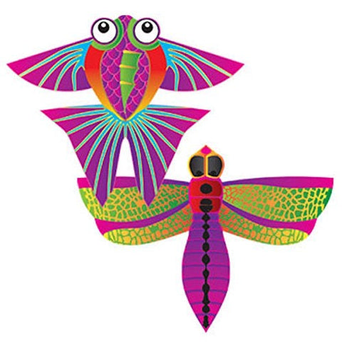 X Kites Dragonfly & Tropical Fish Microkite Mini Mylar Kites