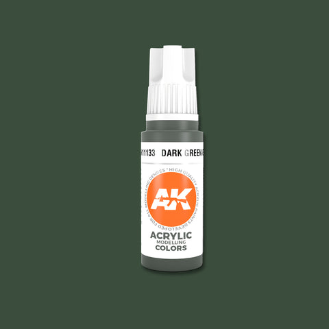 AKI Dark Green Grey 3G Acrylic Paint 17ml Bottle