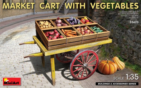 MINIART 1/35 Market Cart w/Vegetables & Wooden Crates