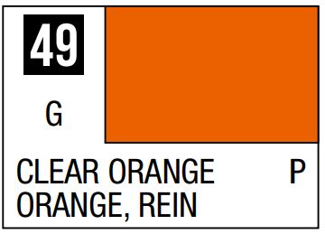 MR HOBBY 10ml Lacquer Based Gloss Clear Orange