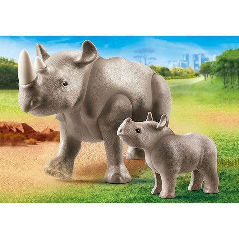 PLAYMOBIL RHINO WITH CALF