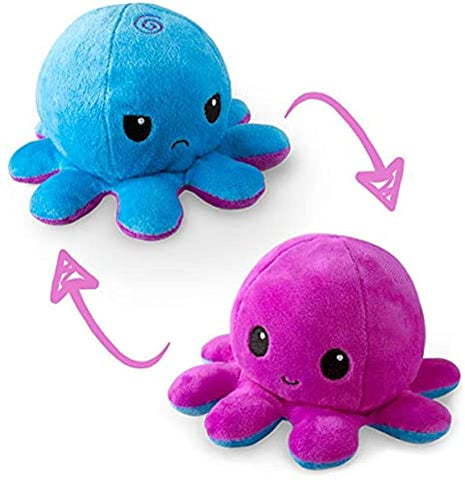 Reversible Octopus Plushie: Purple and Blue