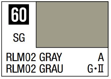 MR HOBBY 10ml Lacquer Based Semi-Gloss Gray RLM02