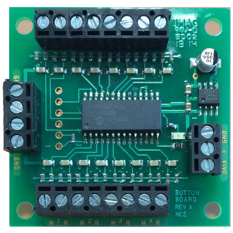NCE Button Board -- For Use w/Switch8-MK2 Switch Machine Decoder
